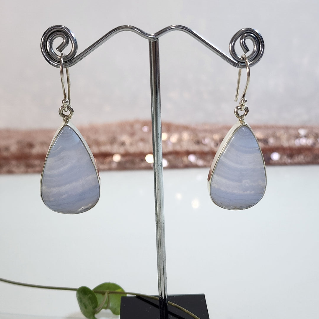 Blue Lace Agate - Earrings - Mel'z Place