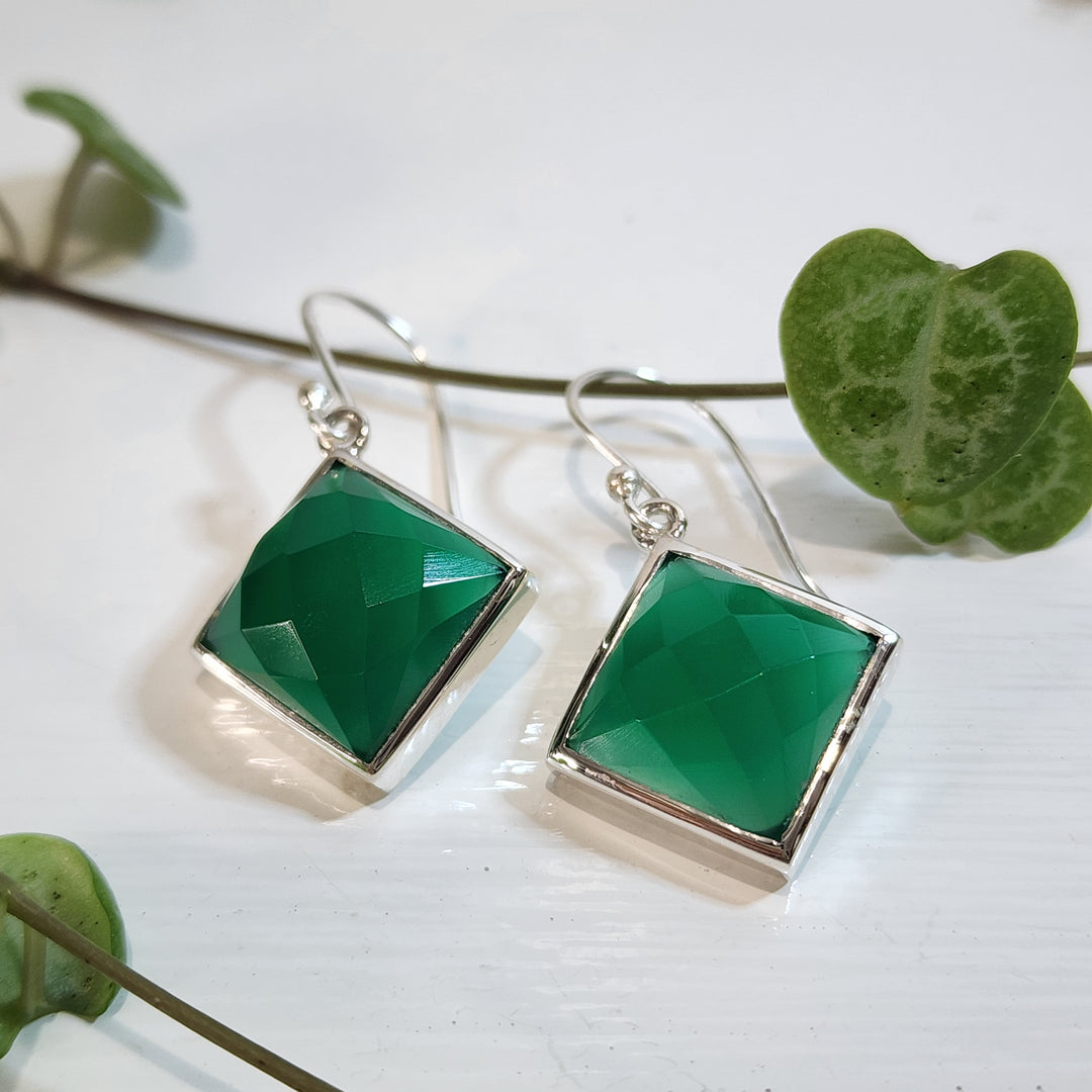 Green Onyx - Earrings
