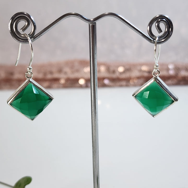Green Onyx - Earrings