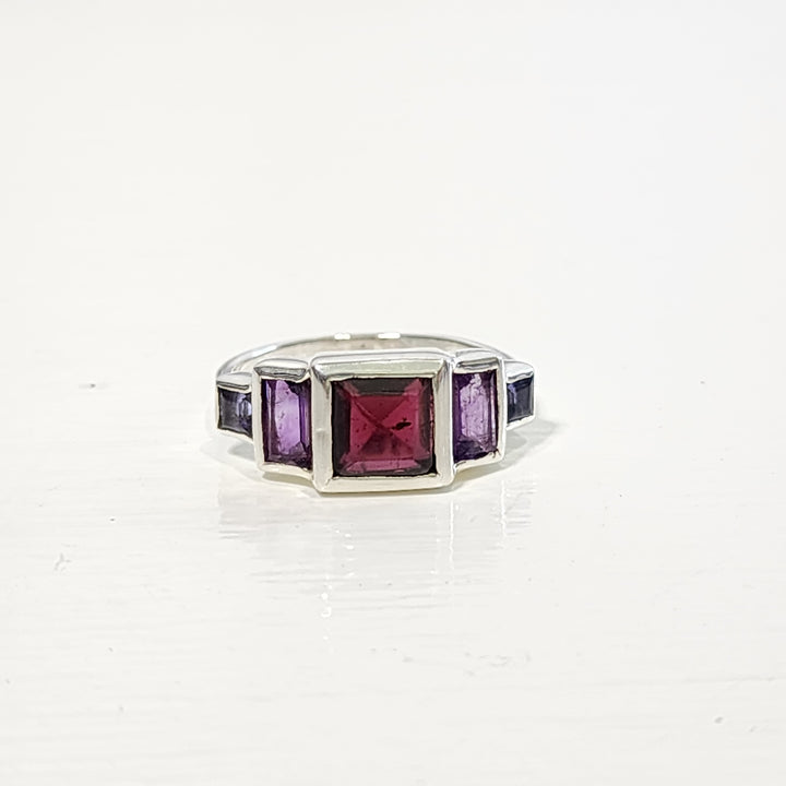 Amethyst, Garnet & Iolite - Ring