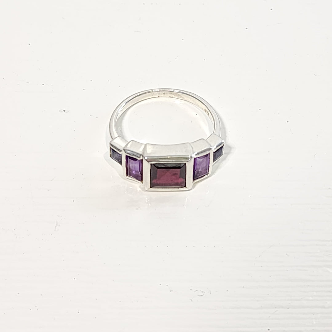Amethyst, Garnet & Iolite - Ring