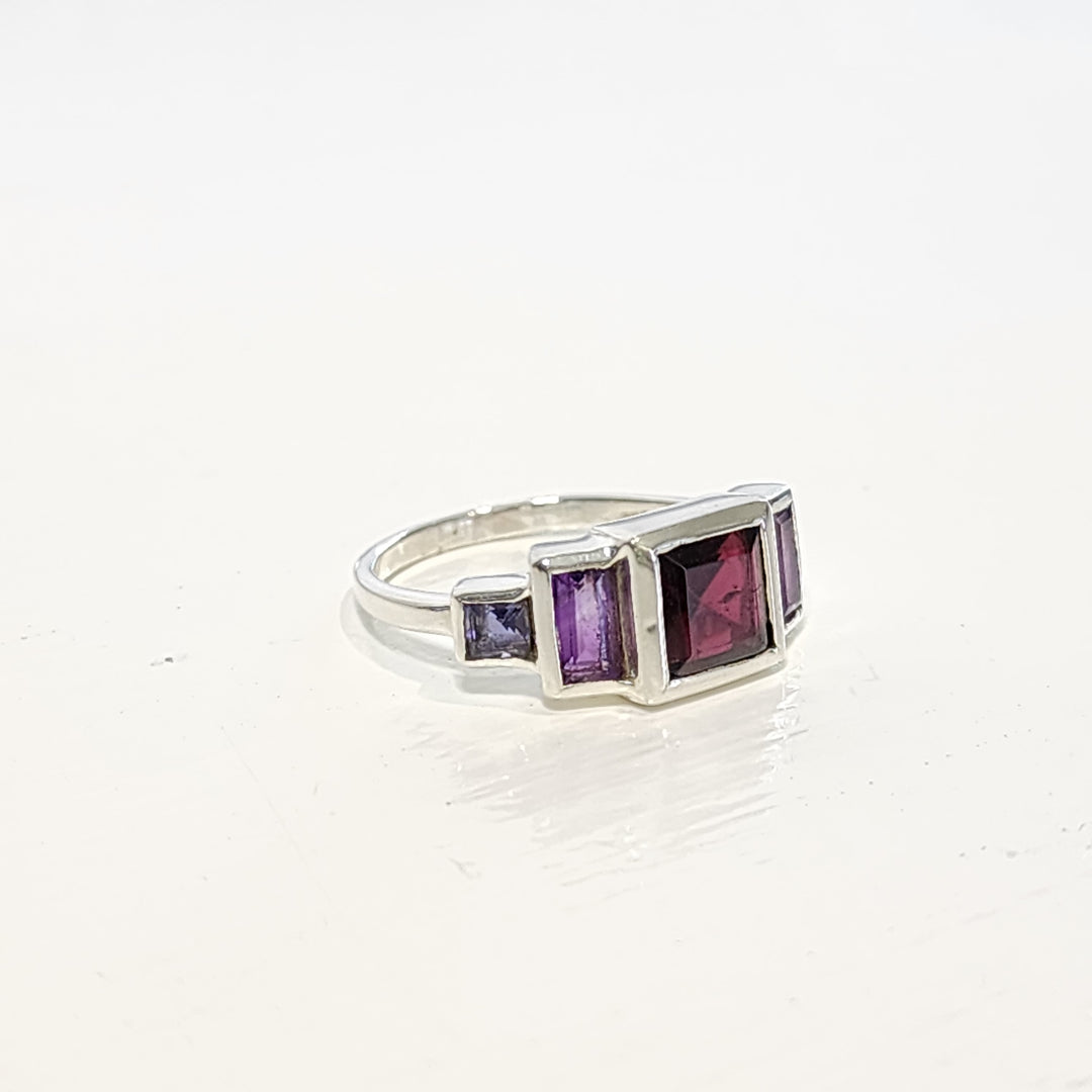 Amethyst, Garnet & Iolite - Ring