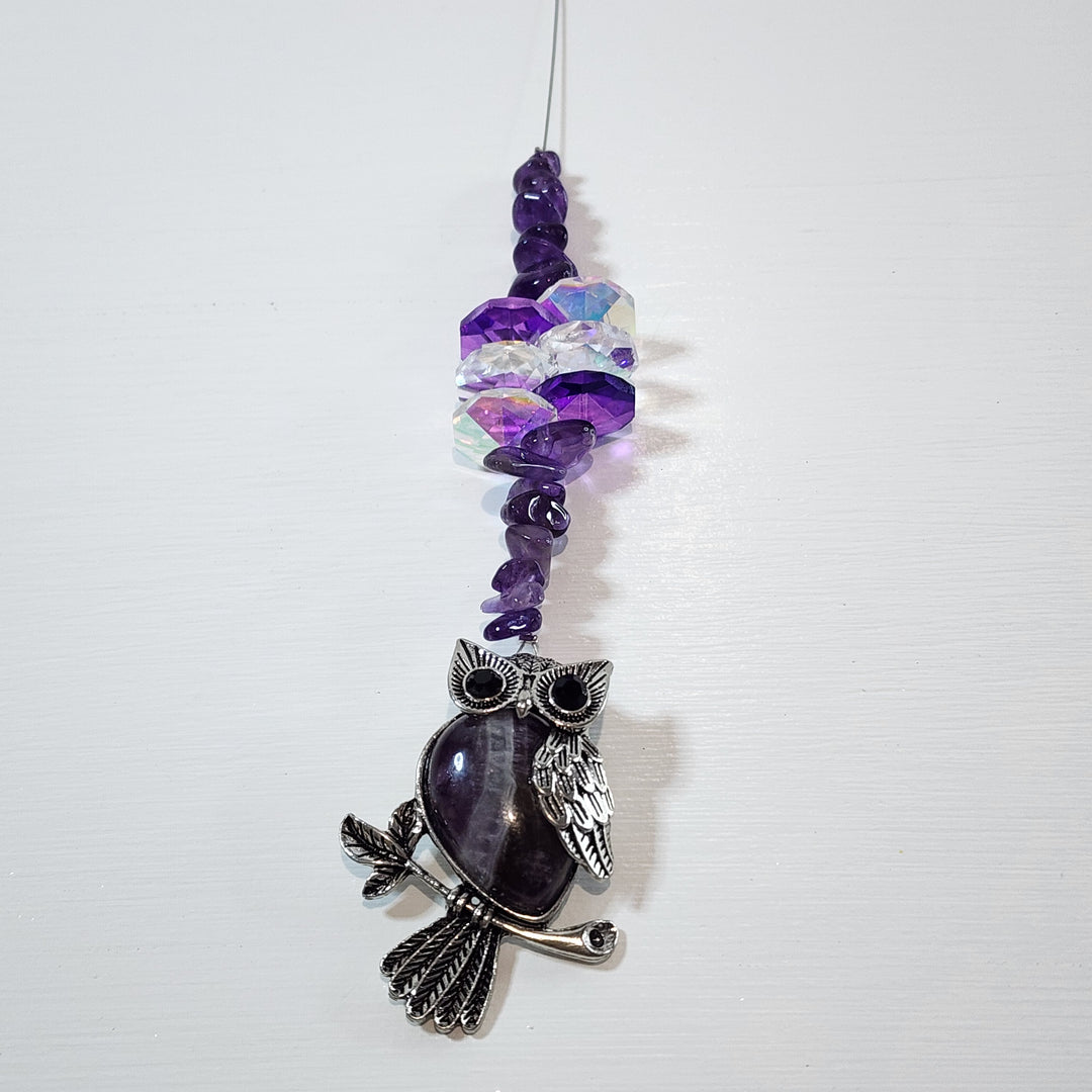 Sun Catchers - Amethyst Owl