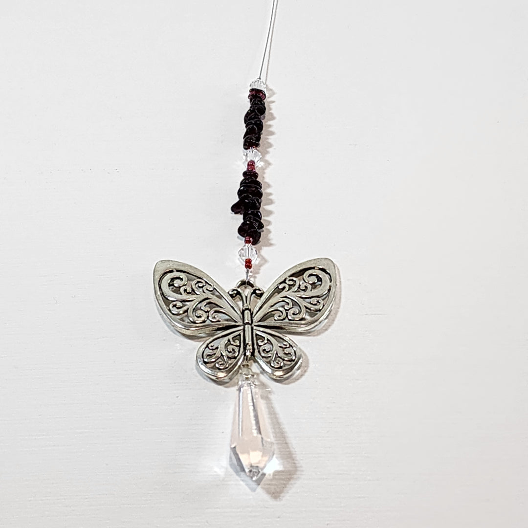 Sun Catchers - Garnet Butterfly