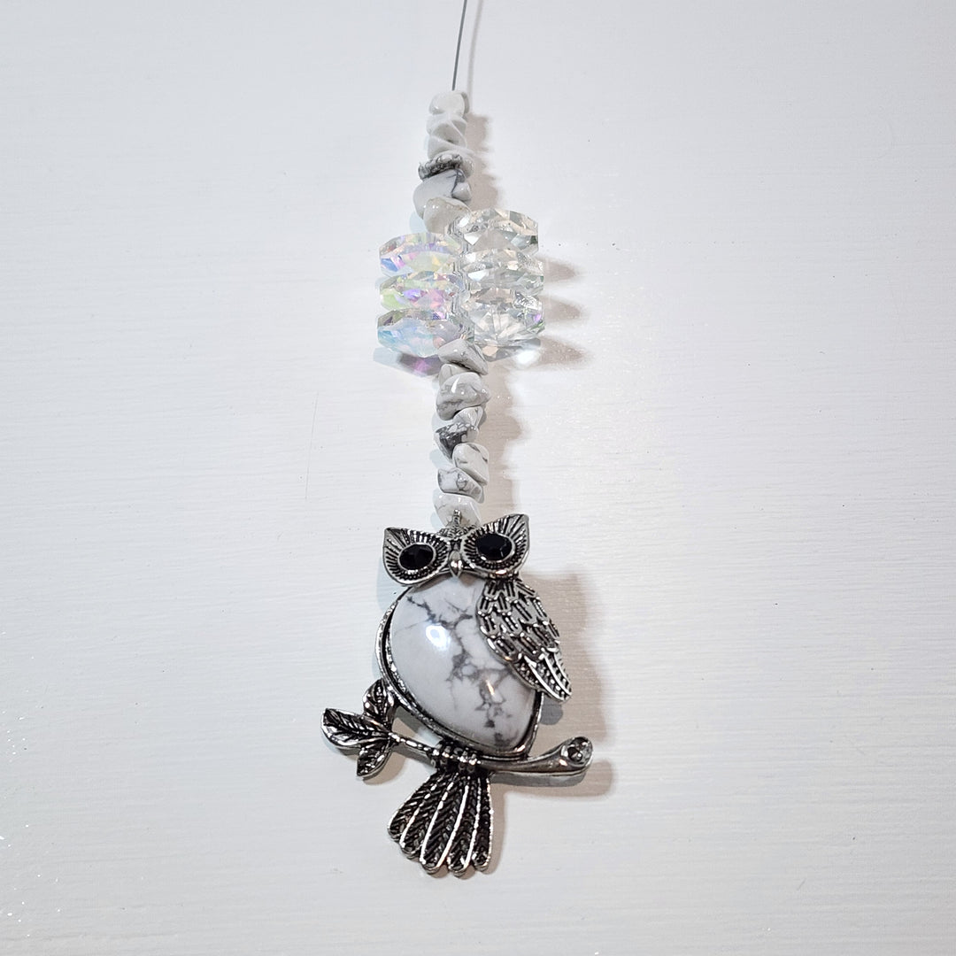 Sun Catchers - Howlite Owl