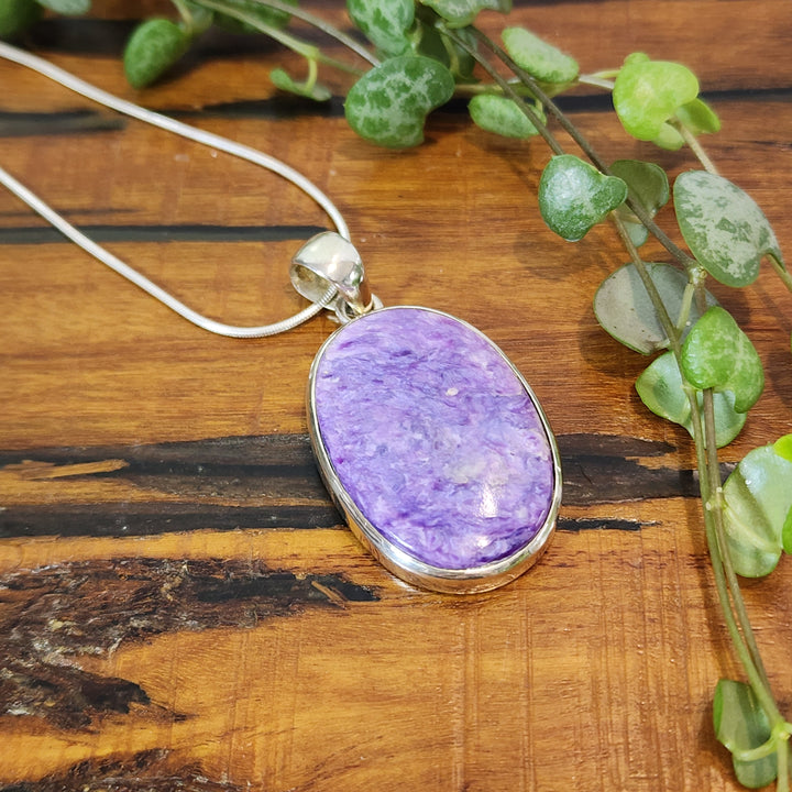Charoite Pendant set in 925 sterling silver