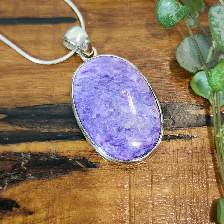 Charoite Pendant set in 925 sterling silver