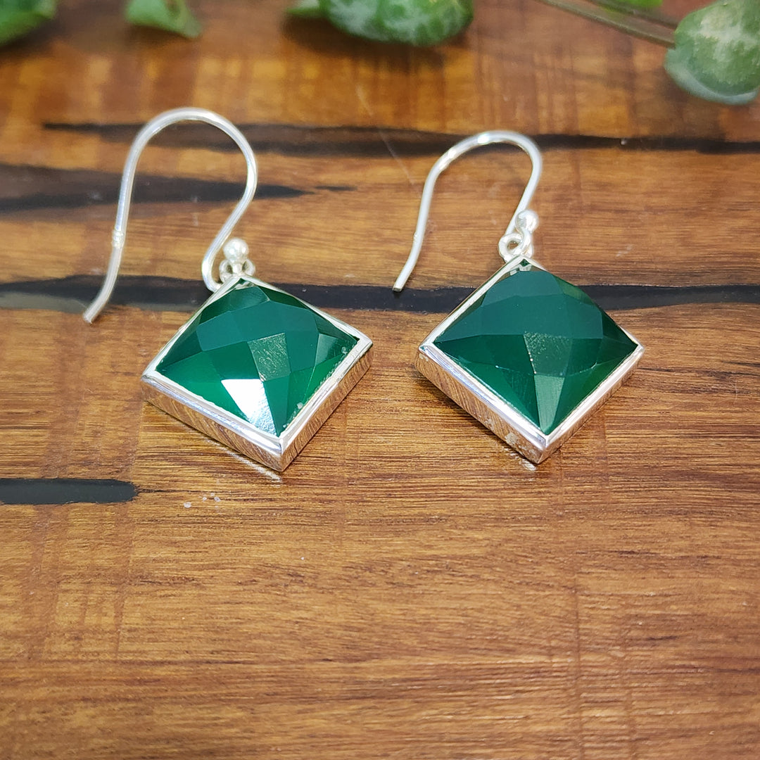 Green Onyx - Earrings
