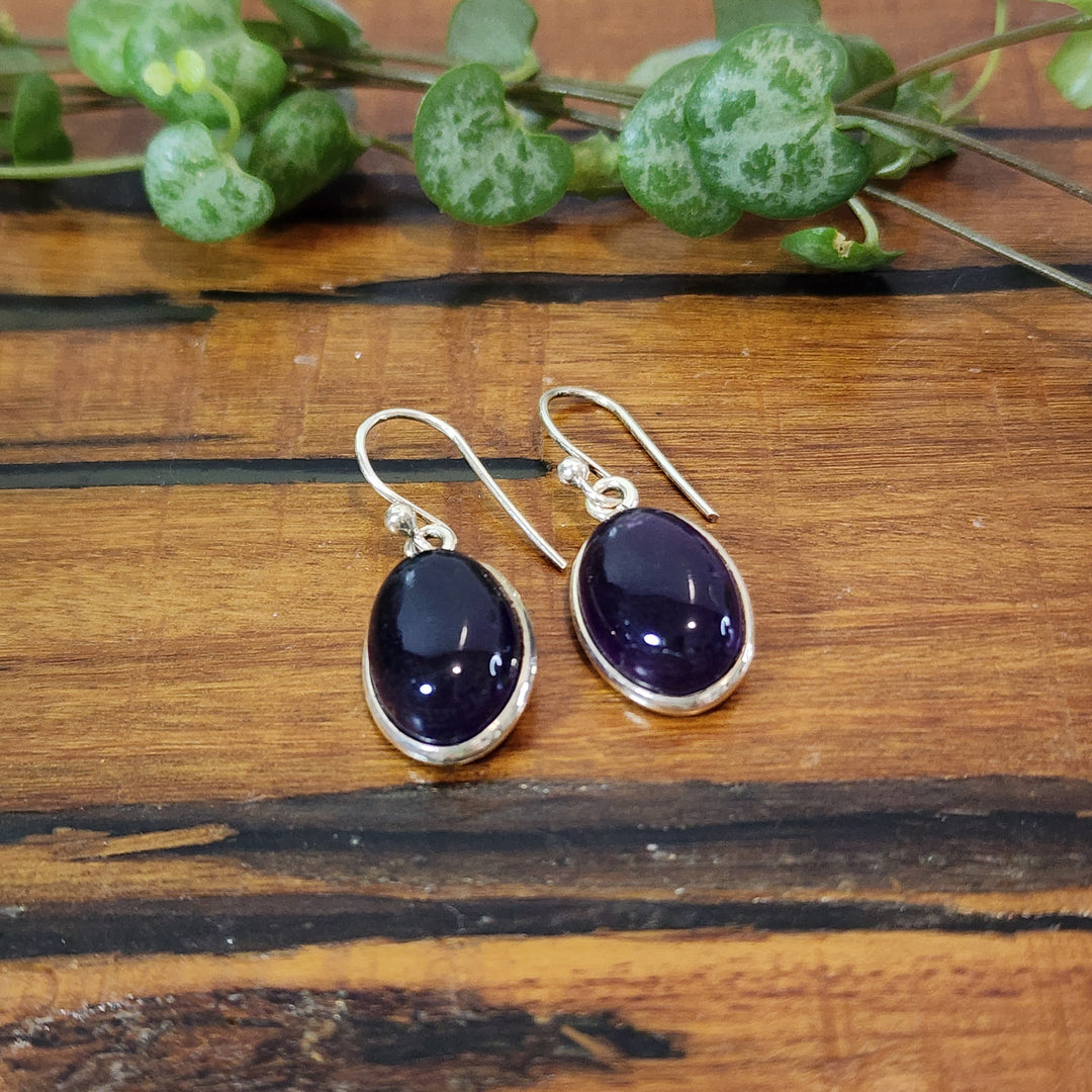925 Sterling Silver Amethyst Earrings
