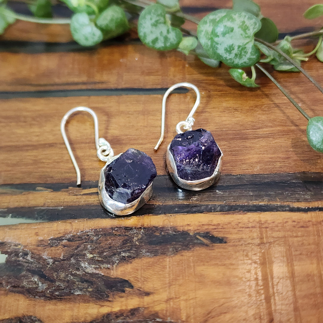925 Sterling Silver Amethyst Earrings