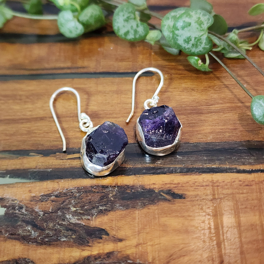 925 Sterling Silver Amethyst Earrings