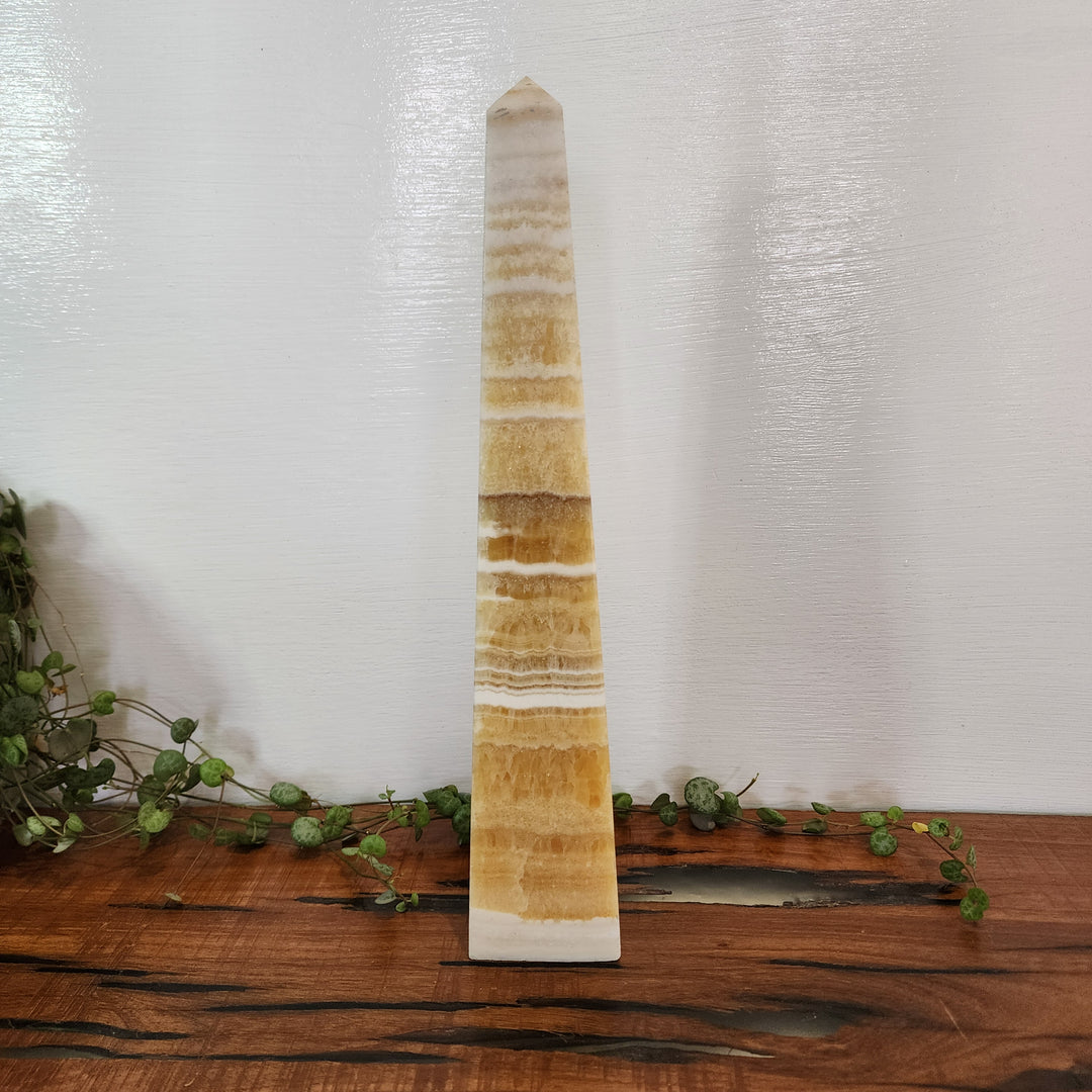 Orange Calcite - Obelisk