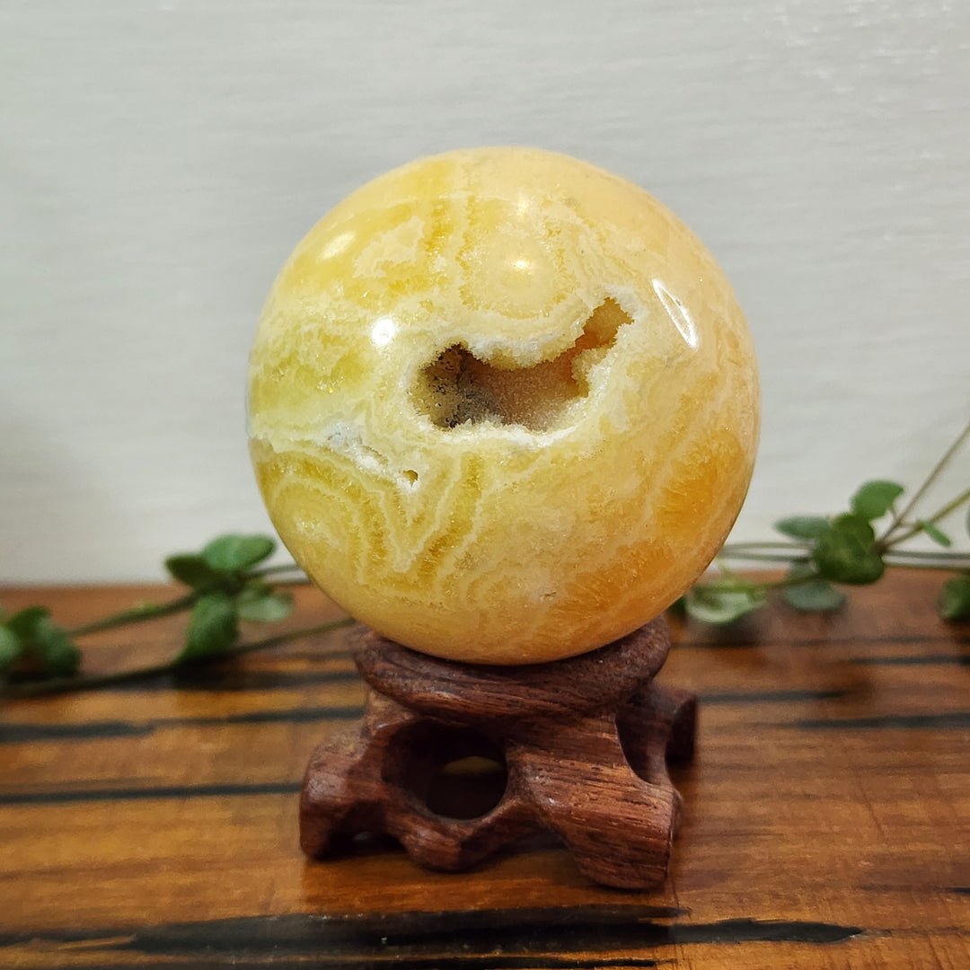 Orange Calcite - Sphere