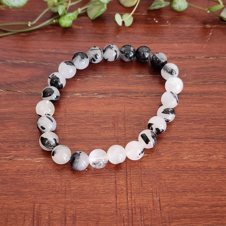 Black Tourmaline in Quartz - Bracelet