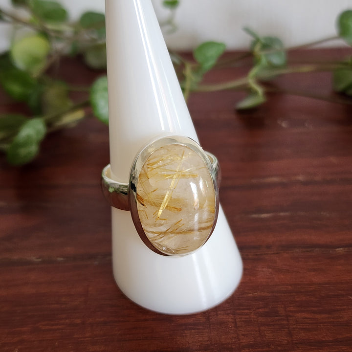 Golden Rutilated Quartz - Ring