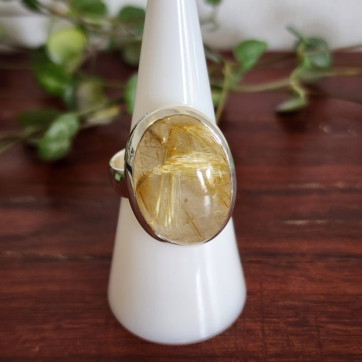 Golden Rutilated Quartz - Ring
