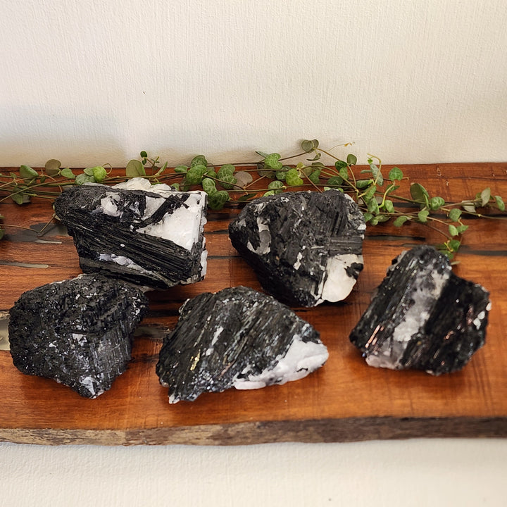 Black Tourmaline in Quartz - Raw