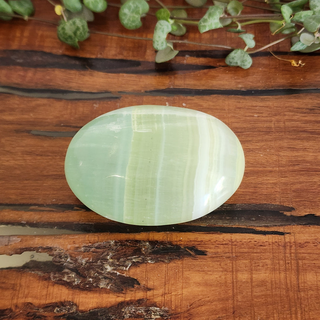 Pistachio Calcite - Palm Stone