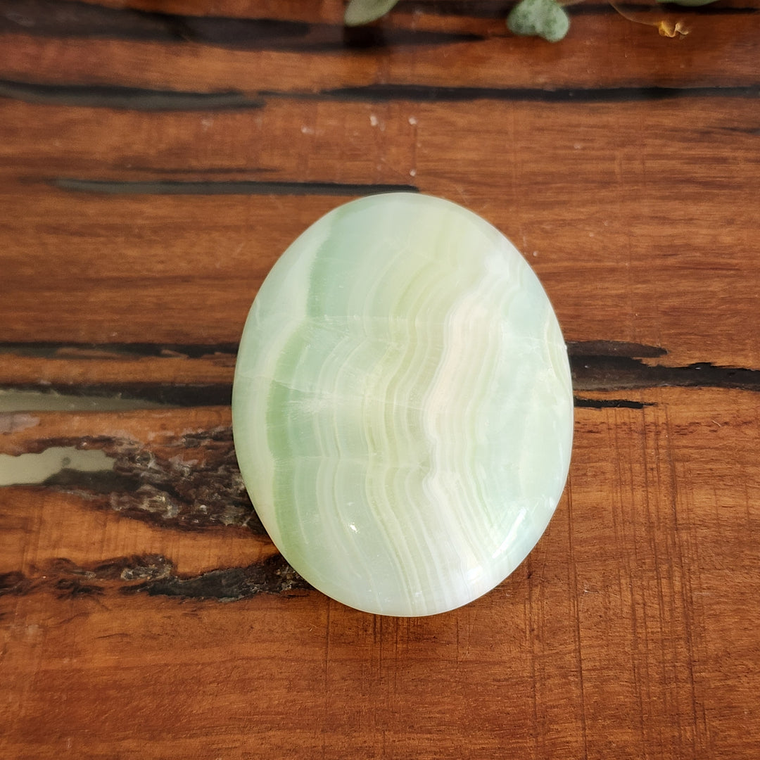 Pistachio Calcite - Palm Stone