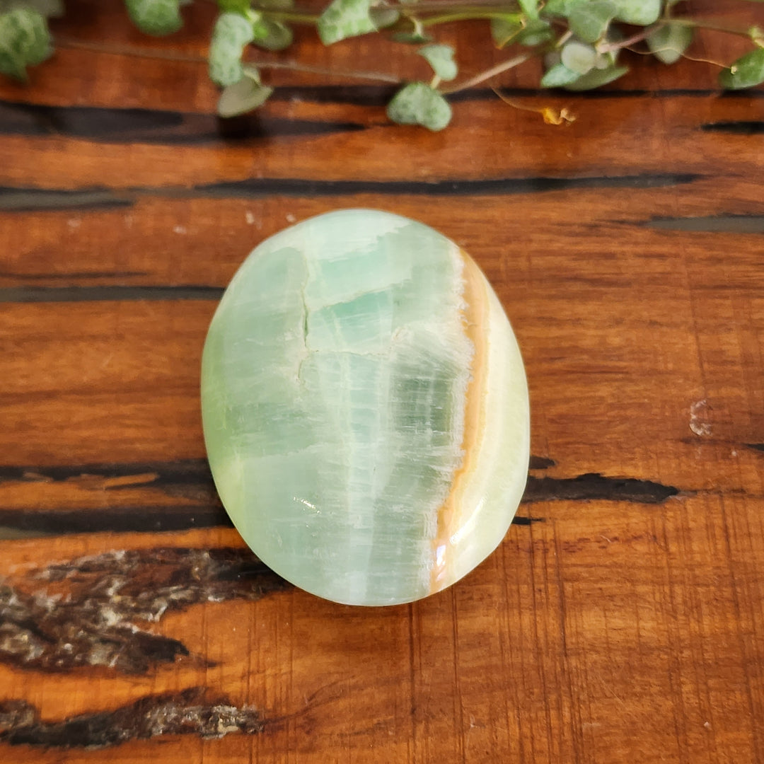 Pistachio Calcite - Palm Stone