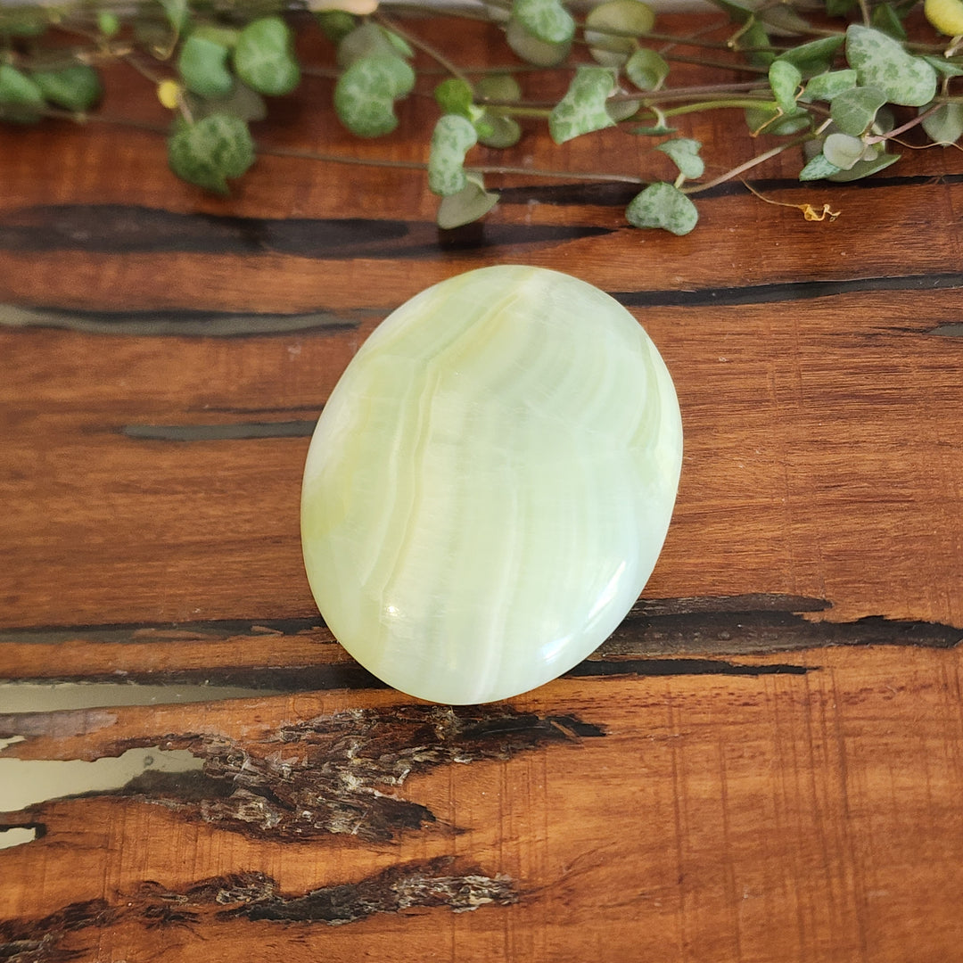 Pistachio Calcite - Palm Stone