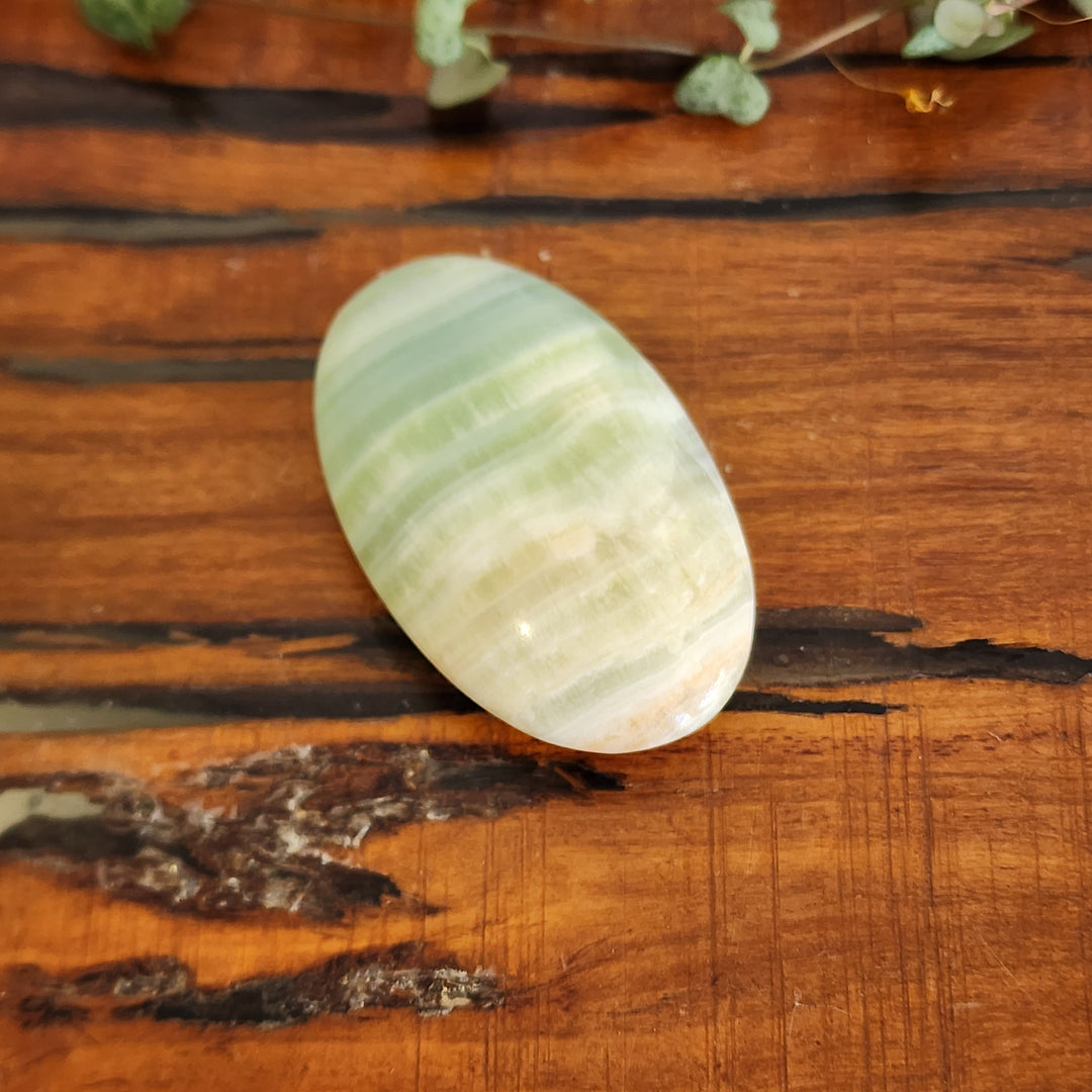 Pistachio Calcite - Palm Stone