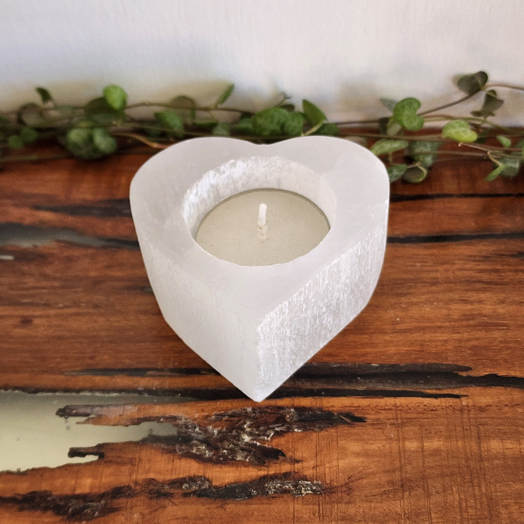 Selenite - Candle Holder