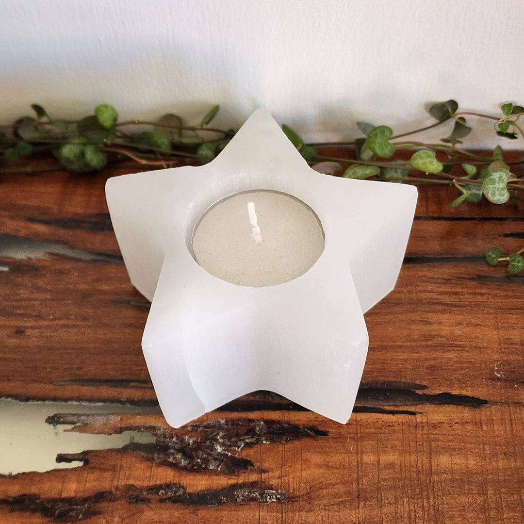 Selenite - Candle Holder