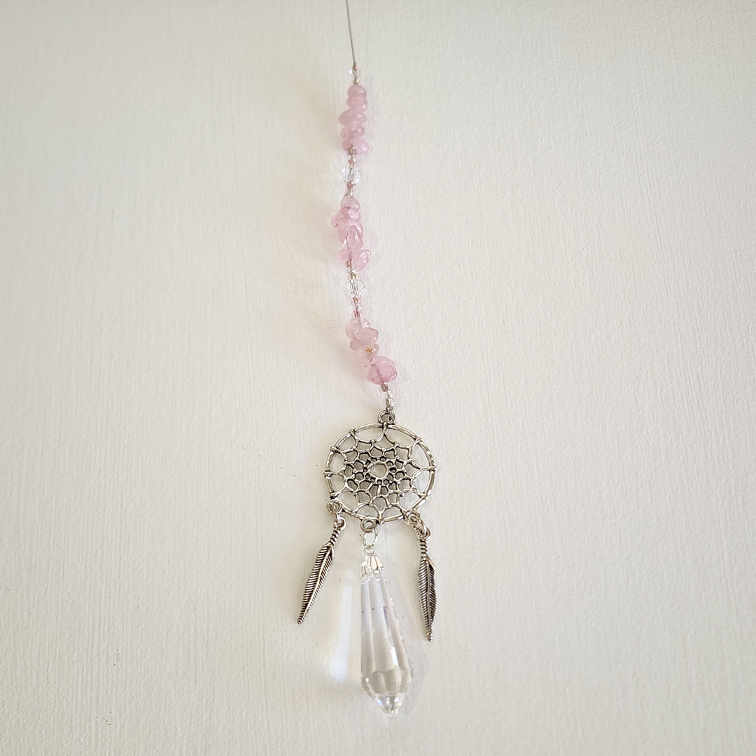 Sun Catchers - Rose Quartz Dream Catcher