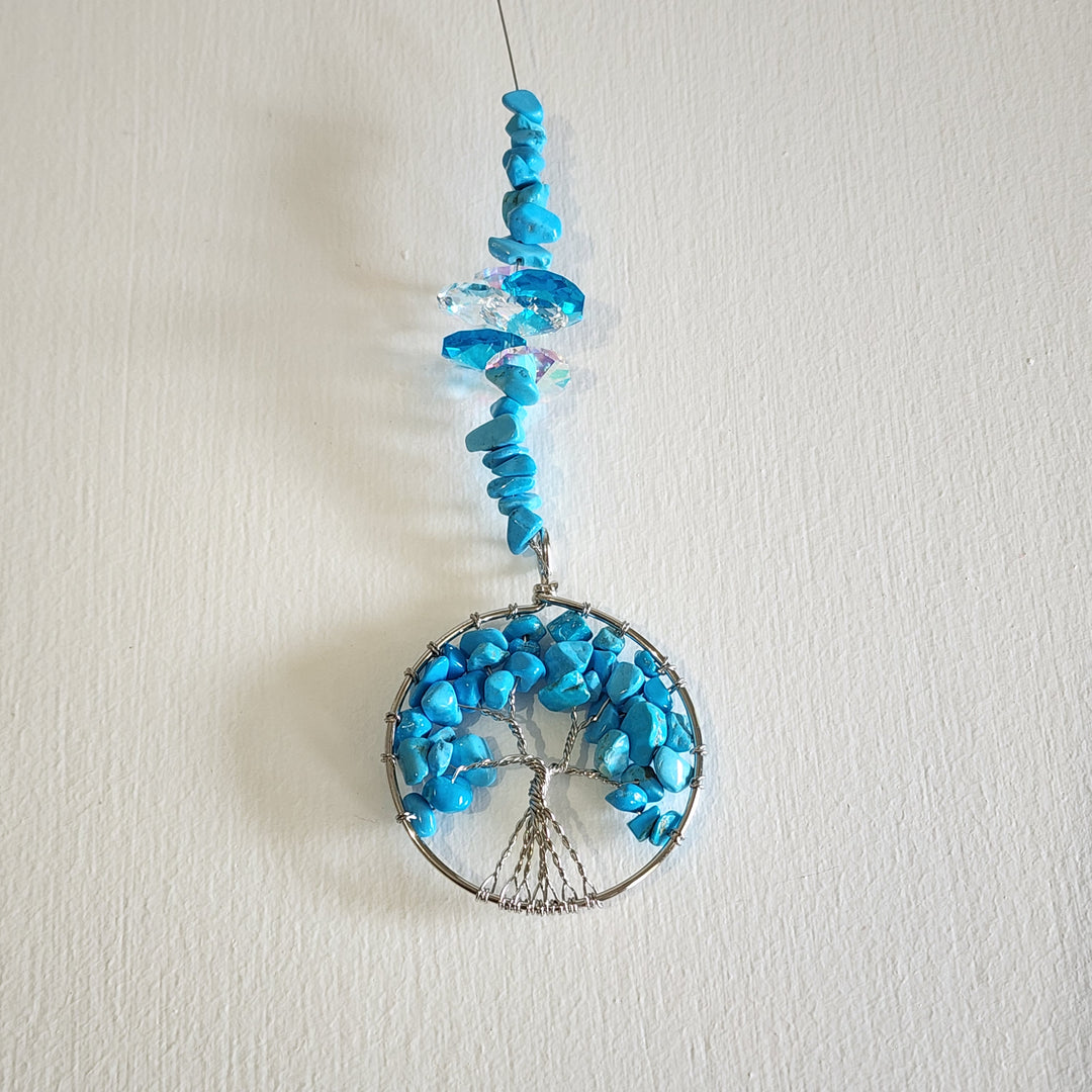 Sun Catchers - Blue Howlite Tree of Life