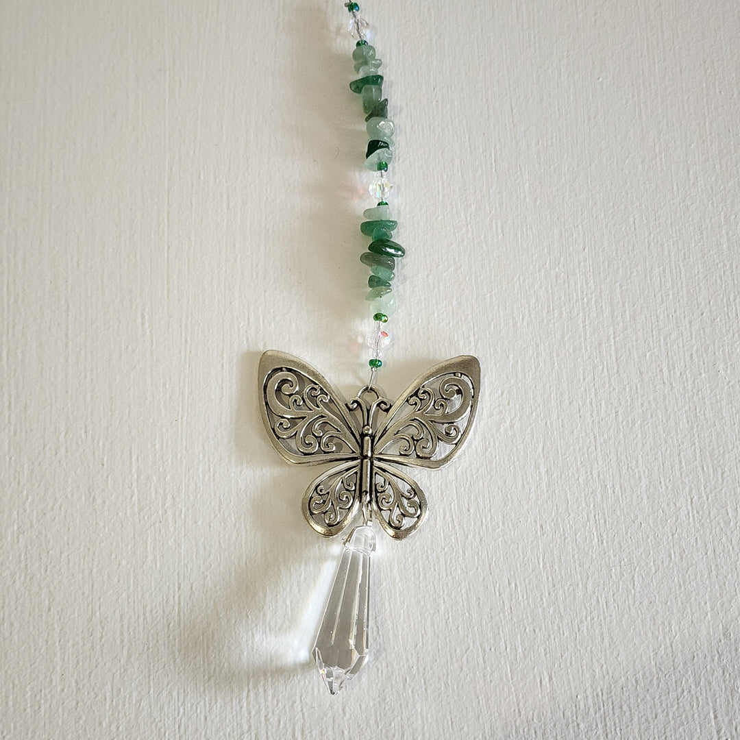 Sun Catchers - Green Aventurine Butterfly