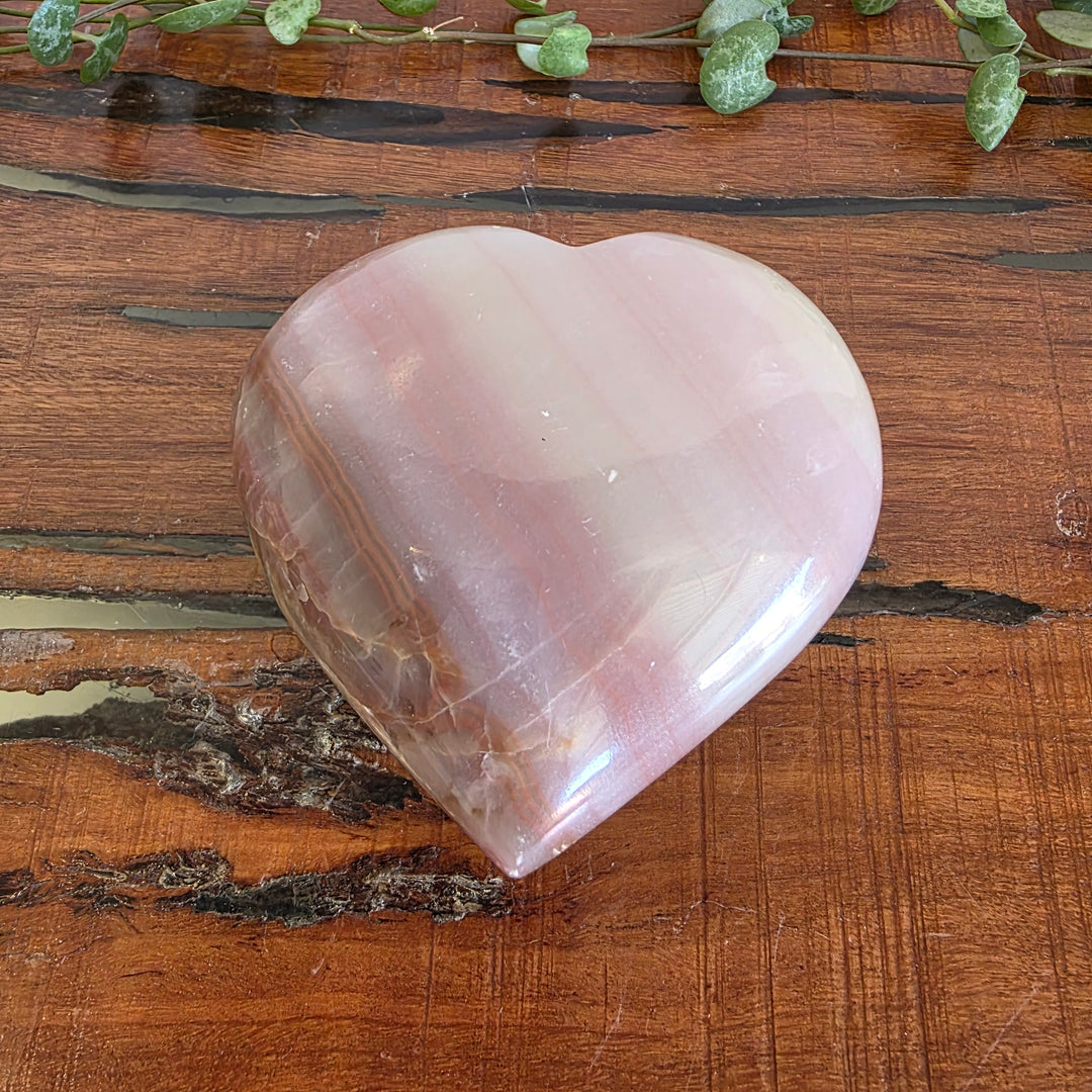 Pink Banded Onyx - Heart