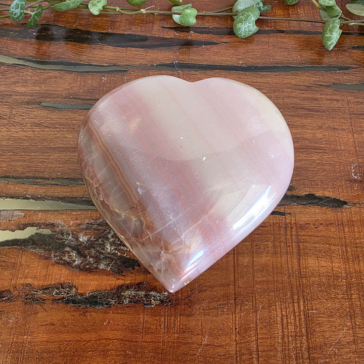 Pink Banded Onyx - Heart