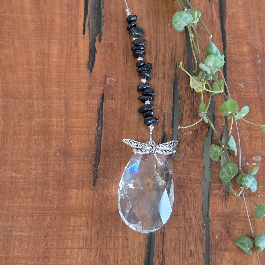 Sun Catchers - Black Obsidian Dragonfly