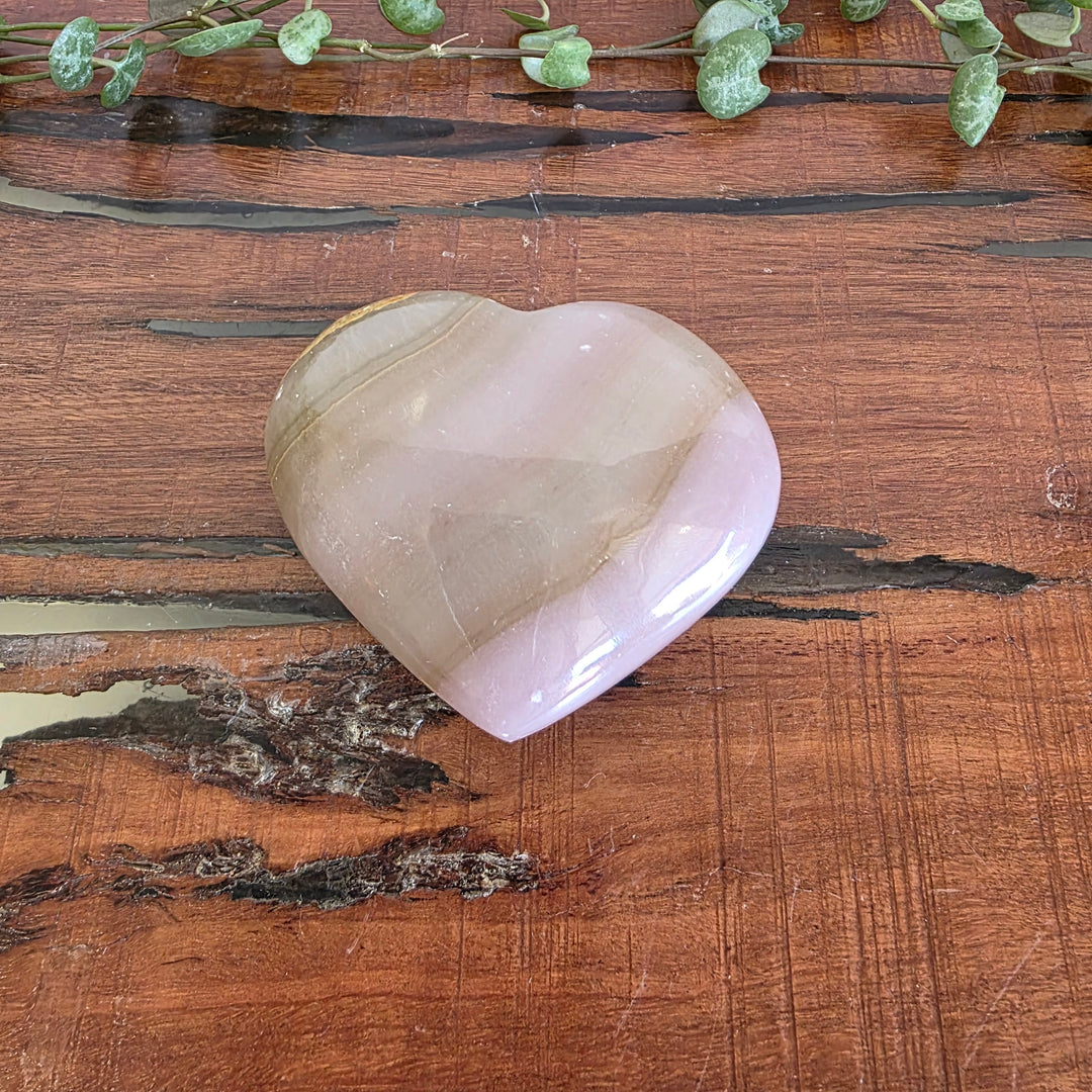 Pink Banded Onyx - Heart
