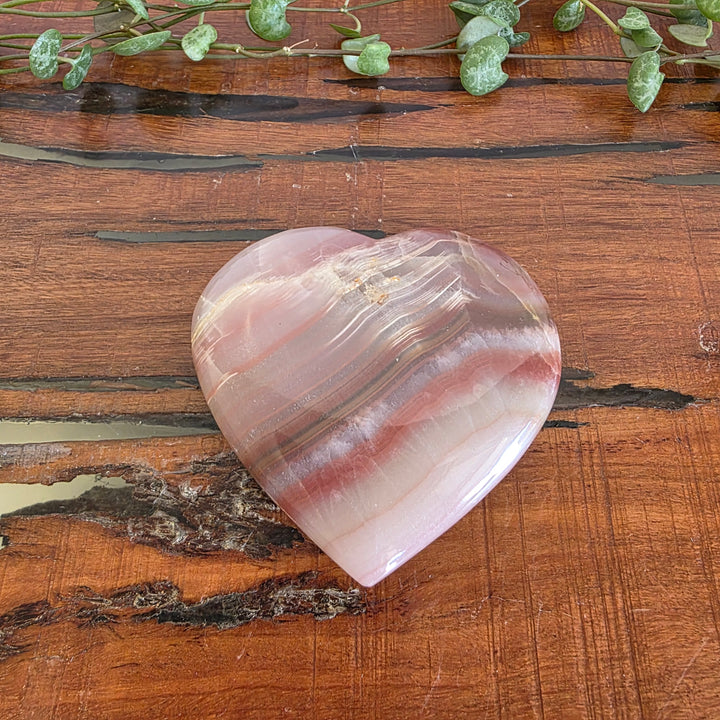 Pink Banded Onyx - Heart
