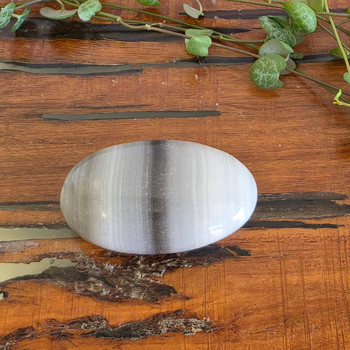 Black Banded Onyx - Palm Stone