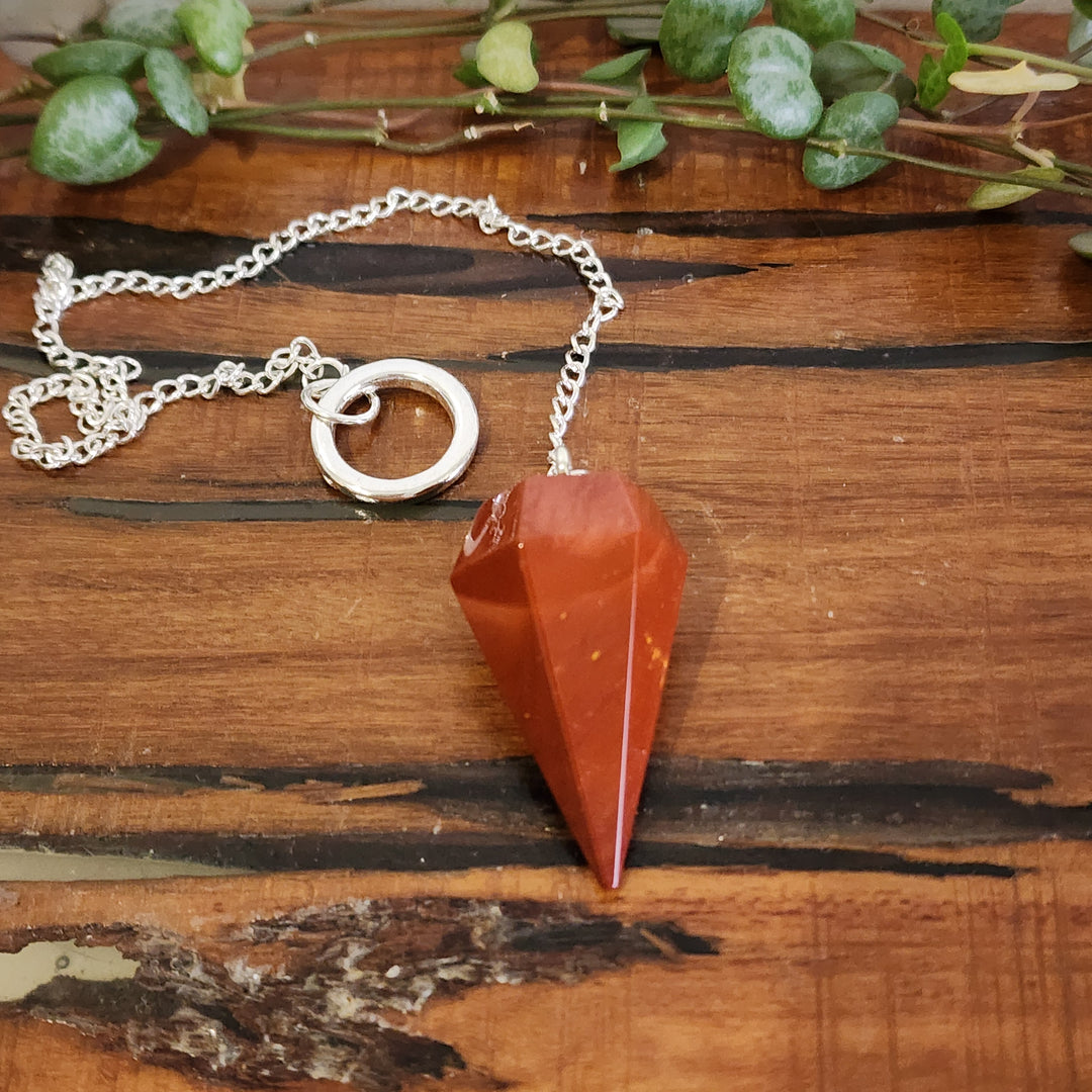 Red Mookaite Pendulum