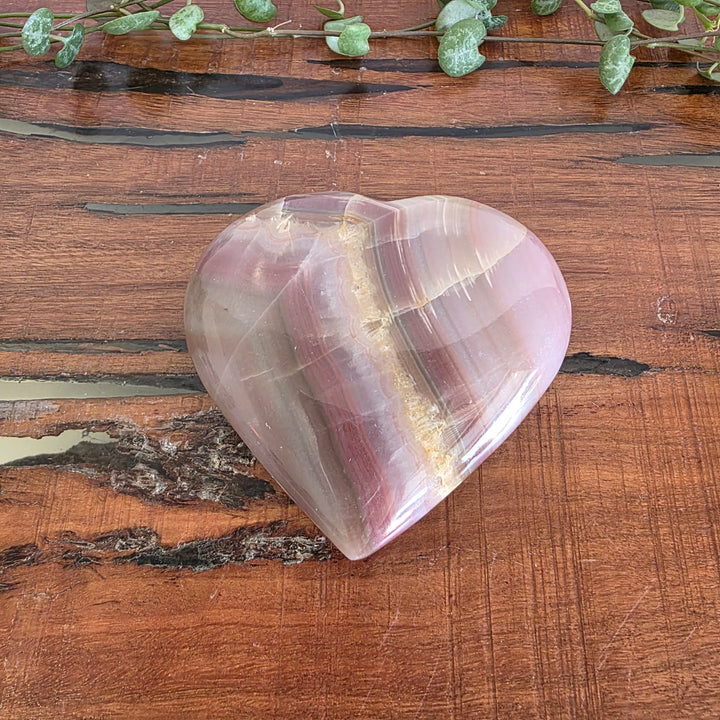 Pink Banded Onyx - Heart