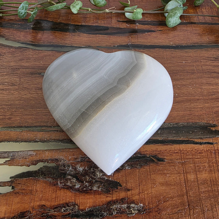 Black Banded Onyx - Heart