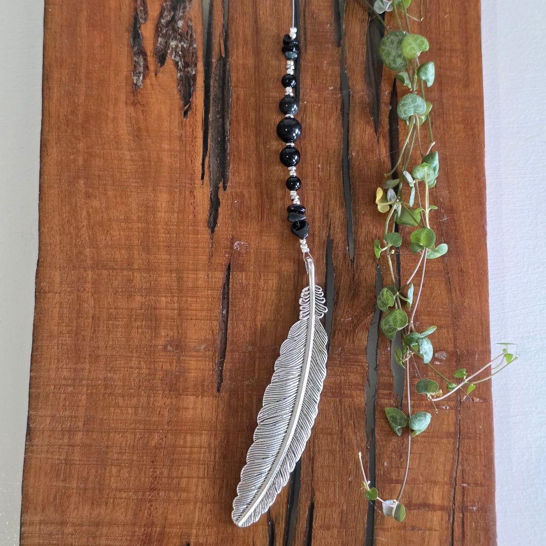 Sun Catchers - Black Obsidian Feather