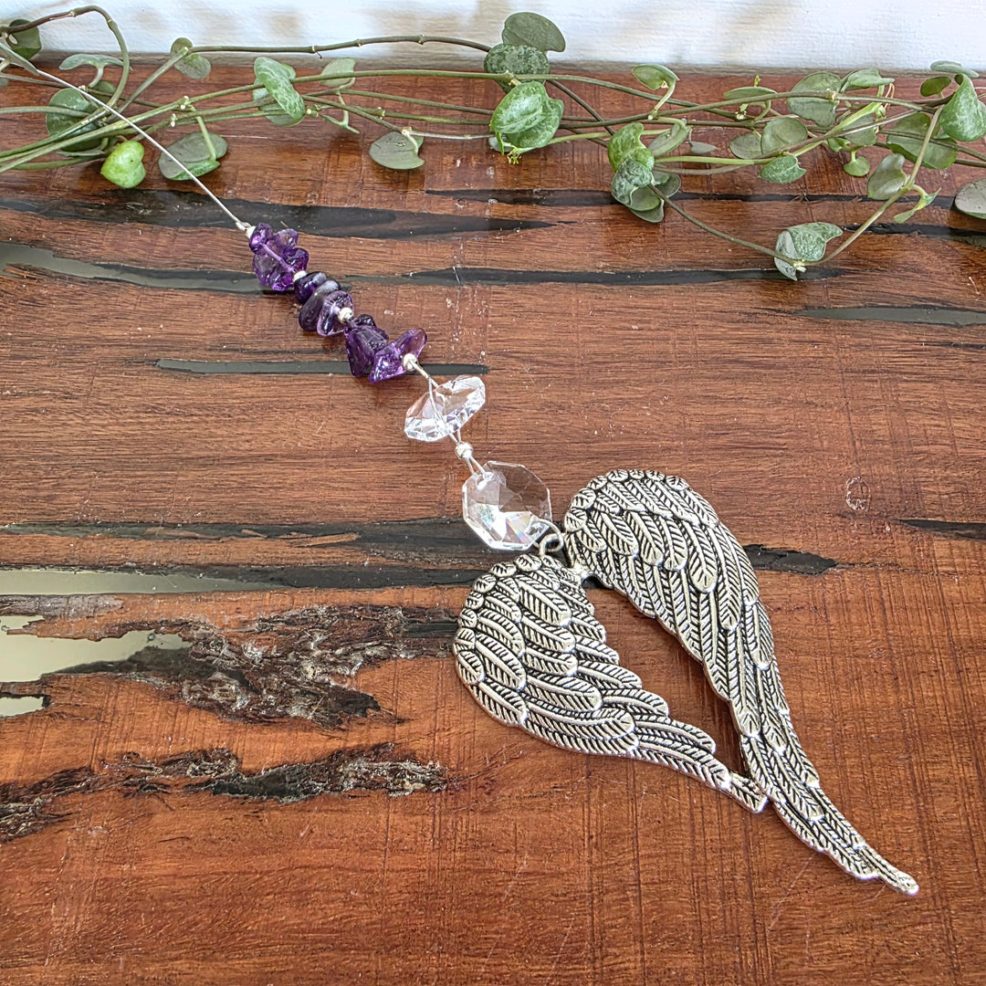 Sun Catchers - Amethyst Angel Wings