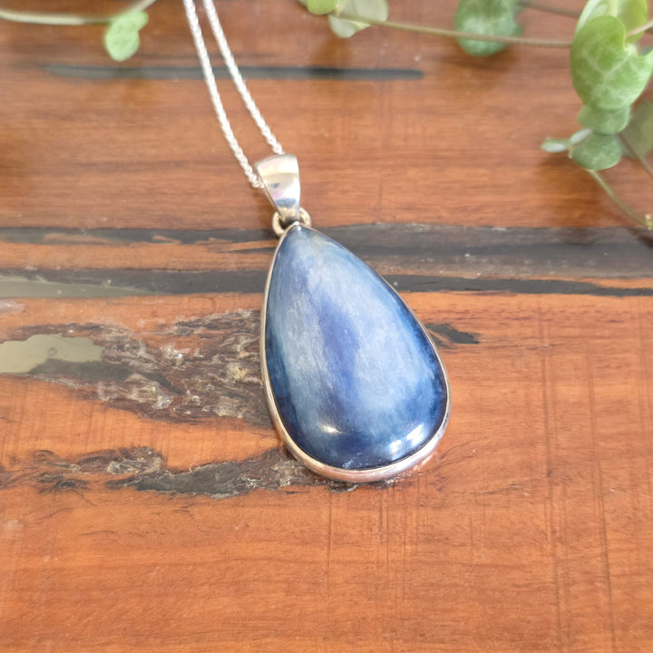 Blue Kyanite Pendant set in 925 Sterling Silver.