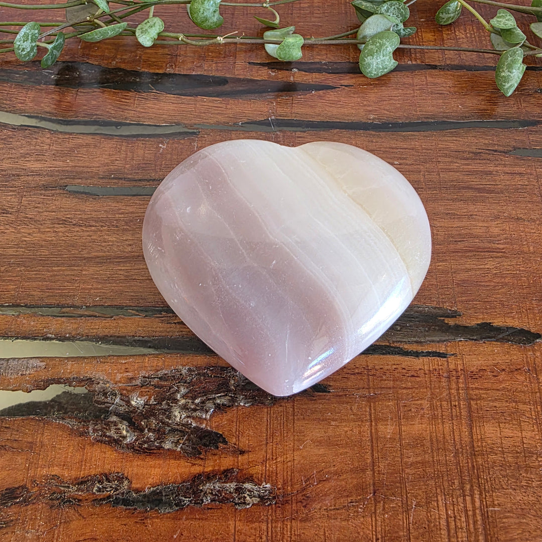 Pink Banded Onyx - Heart