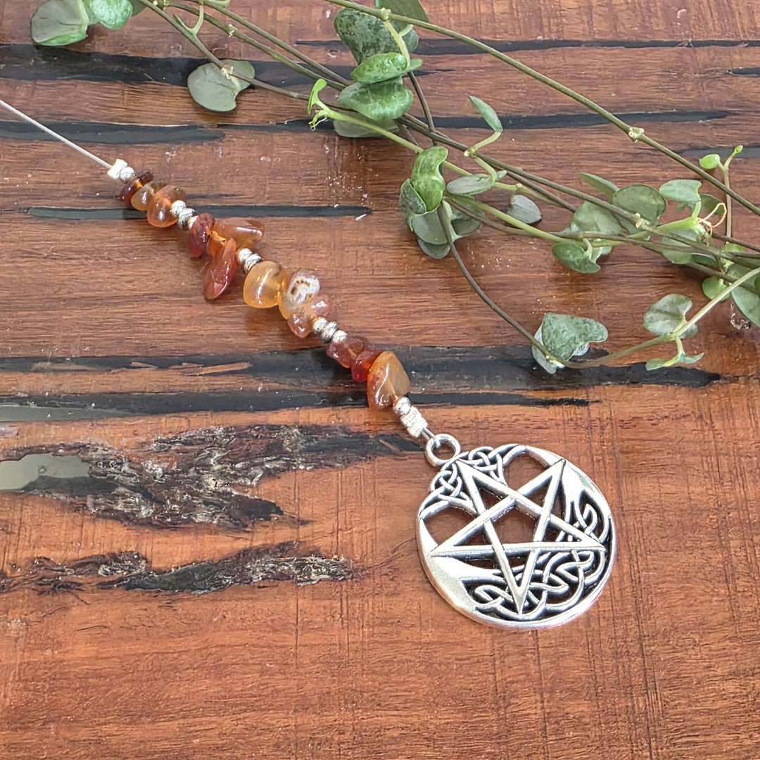 Sun Catchers - Carnelian Pentagram