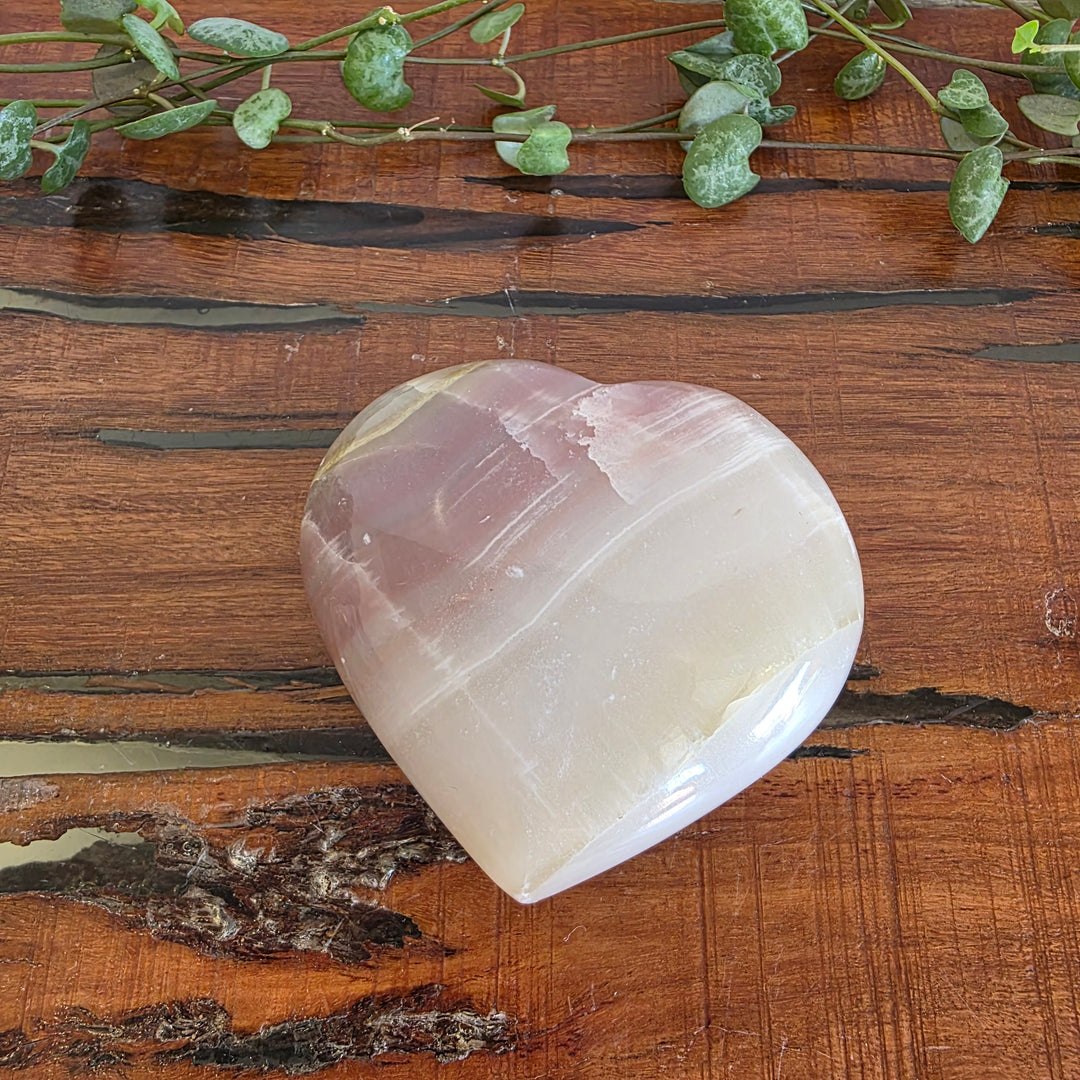 Pink Banded Onyx - Heart