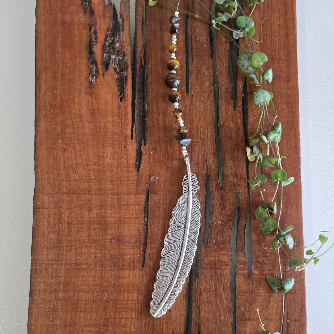 Sun Catchers - Tigers Eye Feather