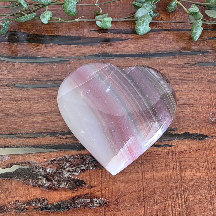 Pink Banded Onyx - Heart