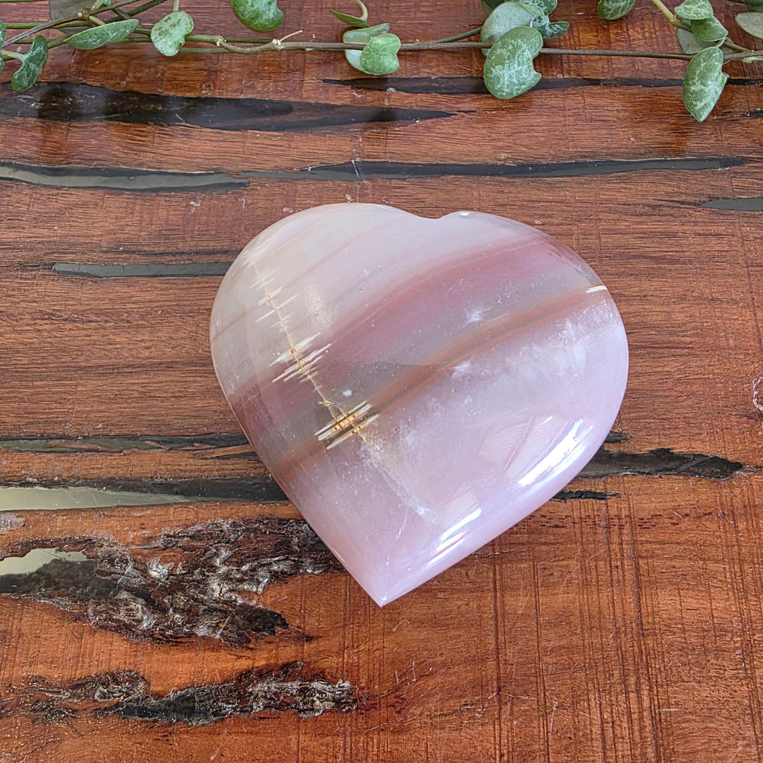 Pink Banded Onyx - Heart