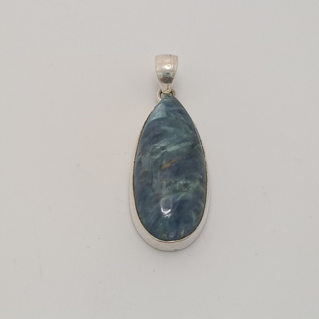 Blue Green Kyanite - Pendant set in 925 Sterling Silver